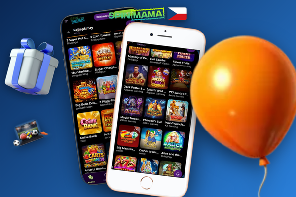 Uzamčená obrazovka telefonu s push notifikací Spinmama Casino o novém týdenním cashbacku