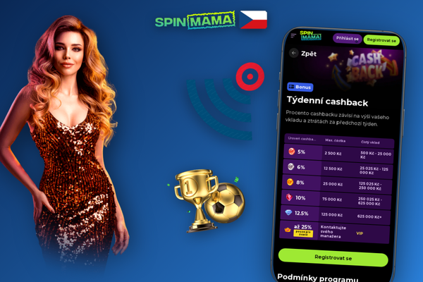 Potvrzení vkladu v korunách v mobilní aplikaci Spinmama Casino pro české hráče